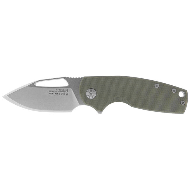 SOG Stout FLK összecsukható kés, OD Green + Stonewash