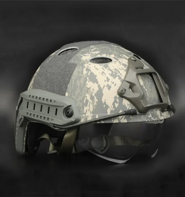 DRAGOWA Tactical Fast PJ taktikai sisak szemüveggel Bolt, ACU (tanúsítás nélkül)