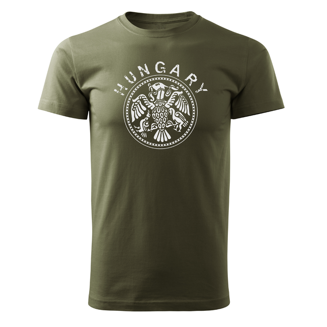 DRAGOWA rövid ujjú póló Hungary 160 g/m², olívazöld