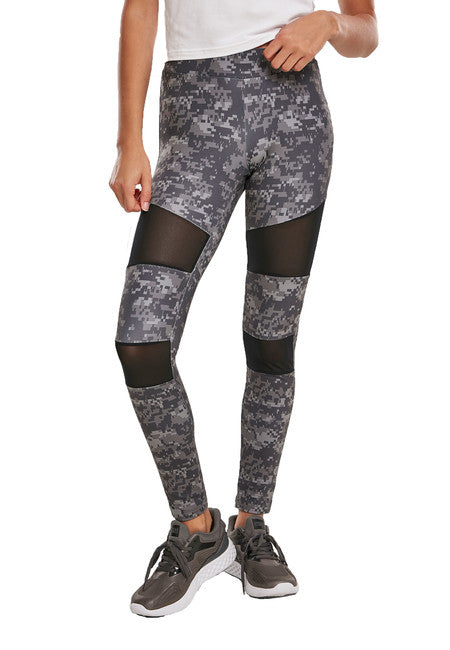Urban Classics Tech Mesh női leggings, Dark digital camo