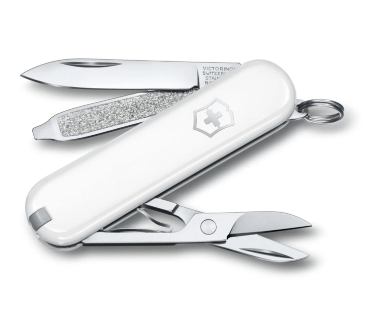 Victorinox Classic SD Colors Falling Snow multifunkciós kés, fehér, 7 funkció