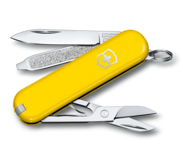 Victorinox Classic SD Colors Sunny Side multifunkciós kés, sárga, 7 funkció