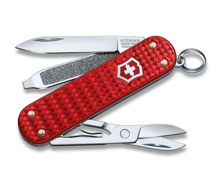 Victorinox Classic SD Precious Alox Iconic Red multifunkciós kés 58 mm, piros
