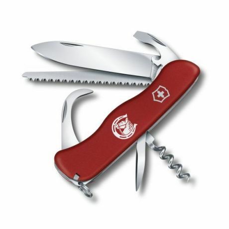 Victorinox Equestrian multifunkciós kés 111 mm, piros, 12 funkció, lovas motívum