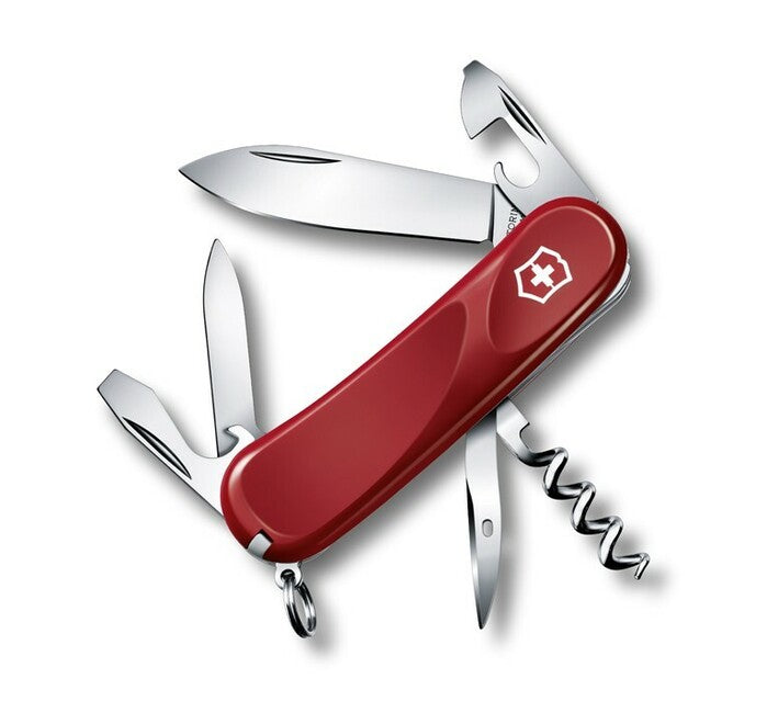 Victorinox Evolution 10 multifunkciós kés 85 mm, piros, 13 funkció