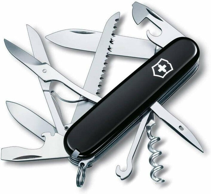Victorinox HUNTSMAN multifunkciós kés 91 mm, fekete, 15 funkció
