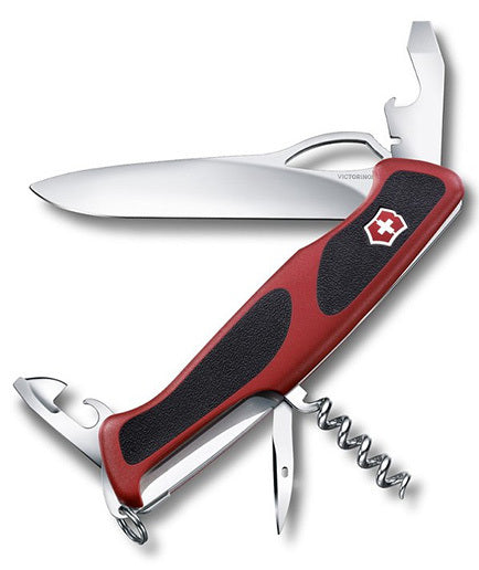 Victorinox RangerGrip 61 multifunkciós kés 130 mm, piros-fekete, 11 funkció