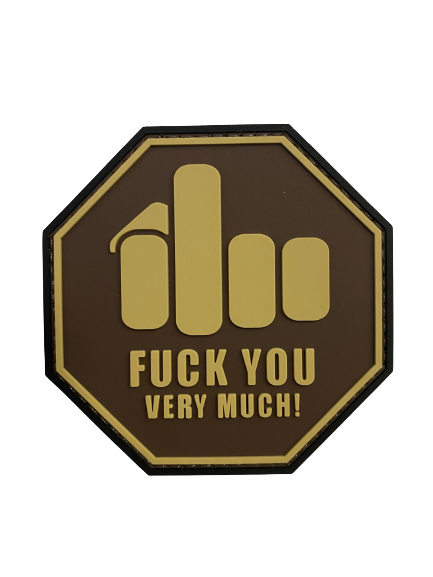 WARAGOD Middle Finger PVC felvarró