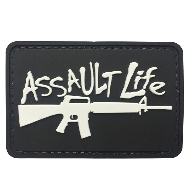 WARAGOD 3D Assault Life felvarró fekete 7.5x5cm