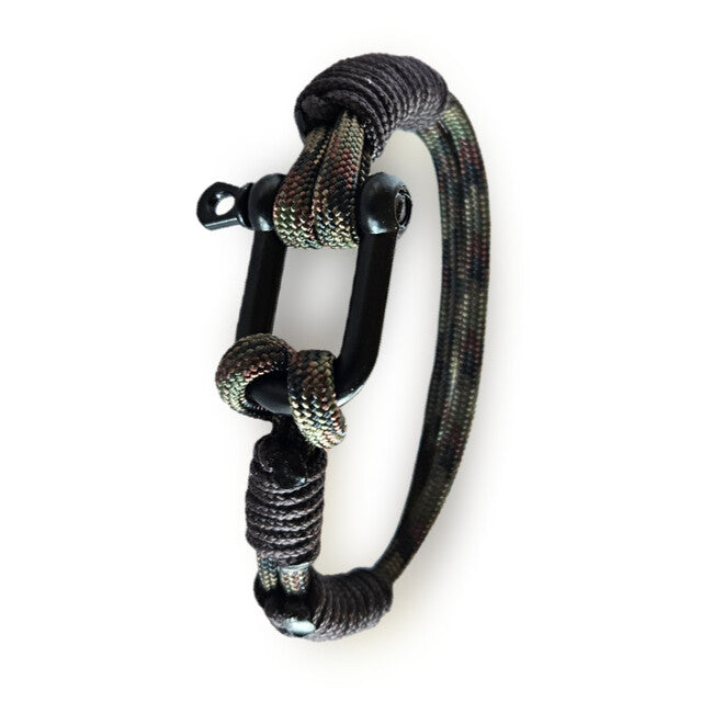 WARAGOD Faila paracord karkötő fém csattal, camo green