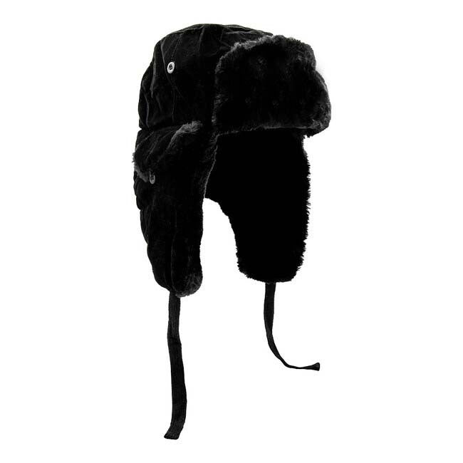 WARAGOD ushanka Baranica, fekete
