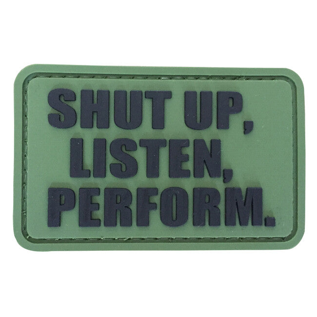 WARAGOD Shut up PVC felvarró, zöld