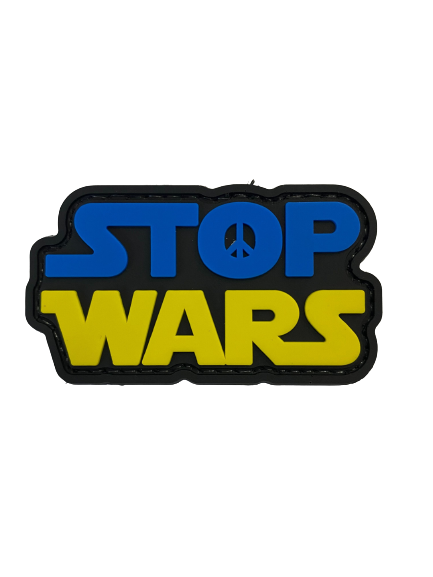 WARAGOD Stop war PVC felvarró