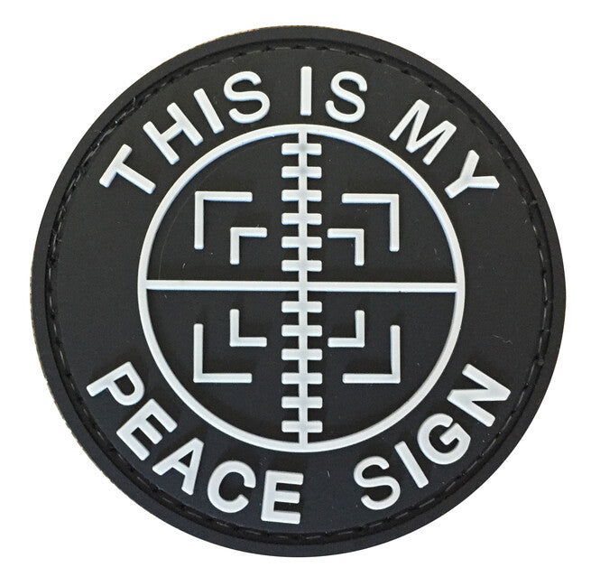 WARAGOD This is my Peace sign PVC felvarró