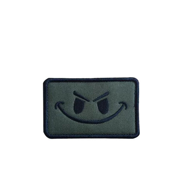 WARAGOD Emoticon hímzett felvarró, zöld
