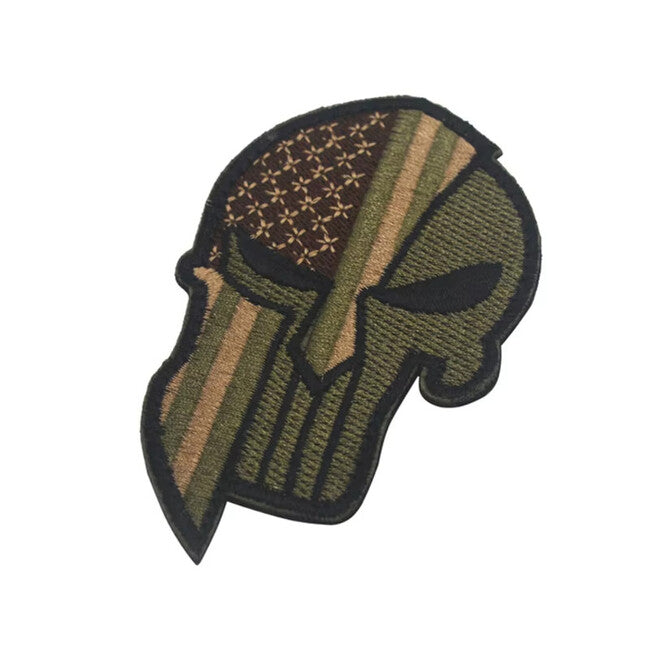 WARAGOD Punisher hímzett felvarró, USA zöld