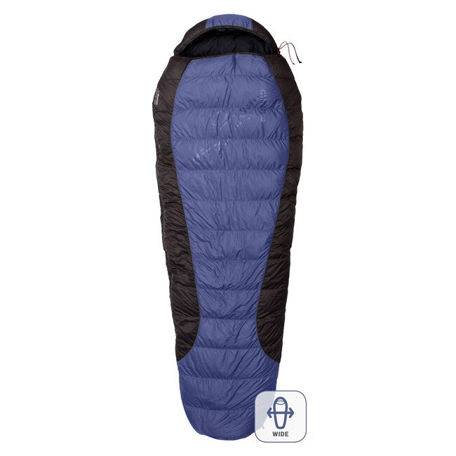 Warmpeace VIKING 600 hálózsák 195 cm WIDE R, shadow blue/grey/black
