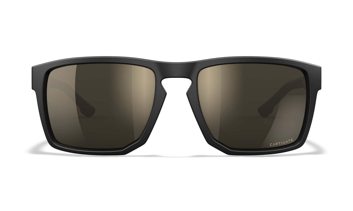 Wiley X Founder napszemüveg, Matte Black-Tan / CAPTIVATE Polarized Tungsten Mirror