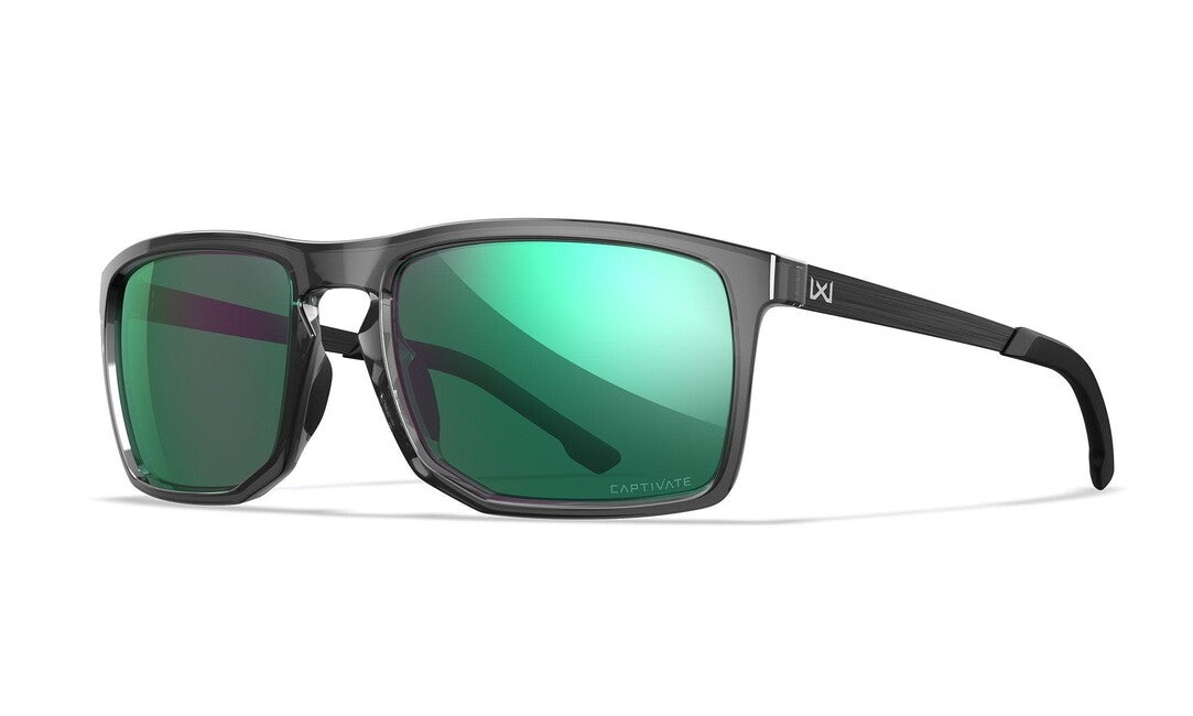 Wiley X Axe napszemüveg Captivate Polarized Green Mirror/ Gloss Crystal Grey