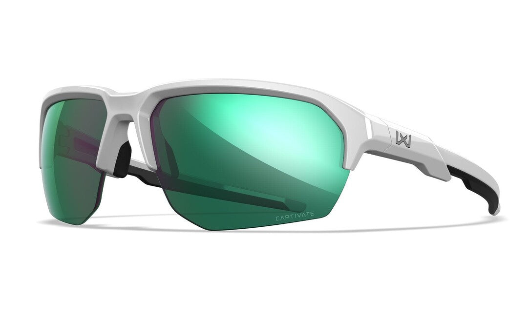 Wiley X Jakl napszemüveg Captivate Polarized Green Mirror/ Polished White