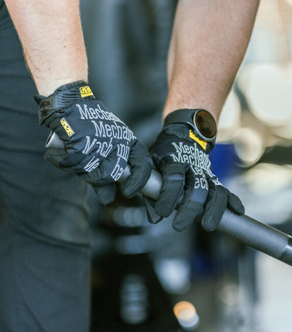 Mechanix Original taktikai kesztyű, fekete fehér felirattal