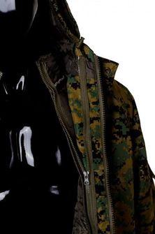 Aurora beatrix téli kabát kivehető béléssel Digital woodland minta