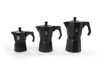 Origin Outdoors Espresso kávéfőző 3 csészéhez, fekete