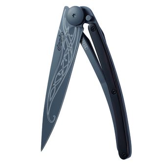 Deejo összecsukható kés Black tattoo ebony wood Elven blade