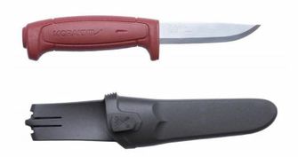 Morakniv Basic 511 univerzális kés 9 cm, műanyag, bordó, műanyag tokkal, bordó színben