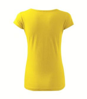 női rövidujjú trikó Adler Pure sárga színben hátulról   