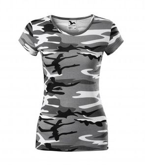Malfini Camouflage női terepmintás trikó, grey, 150g/02