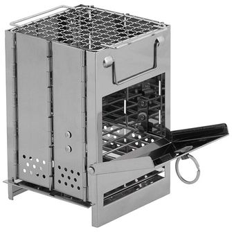 Fox Outdoor Utazási grill rozsdamentes acél grillráccsal, összecsukható
