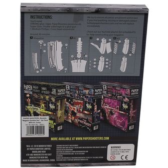 PAPER SHOOTERS Összecsukható pisztoly készlet papír lövész magazin Zombie, 2 csomag