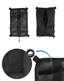 Mil-Tec Zsákos hálós szervező a hátizsákba közepes, fekete
