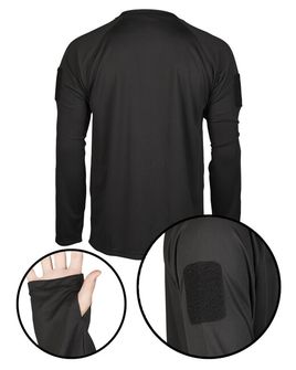 Mil-Tec Taktikai gyorsan száradó hosszú ujjú póló, fekete
