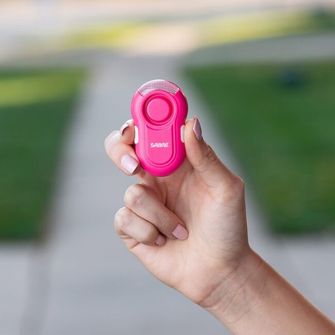 SABRE RED Clip-On LED személyi riasztó, 120db, rózsaszín
