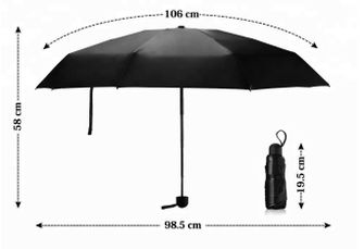 Origin Outdoors Nano kompakt esernyő Nano fekete