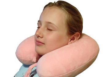 BasicNature Gyermek nyakpárna rózsaszín