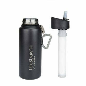 LifeStraw Go rozsdamentes acél szűrő palack 700ml fekete