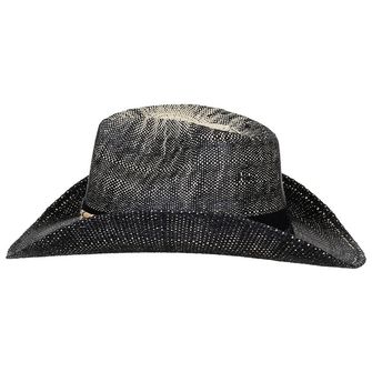 Fox Outdoor Texas szalmakalap kalapszalaggal, fekete-barna színű
