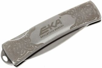 Eka Classic 5 férfi zsebkés 5,6 cm, teljes acél, díszek