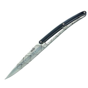 Deejo 6 db-os kés készlet, fényes pengével, fekete ABS fogantyú, Art Deco