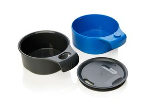 humangear CupCUP Túrakupa 2in1 integrált extra pohárral és fedéllel szénkék színben