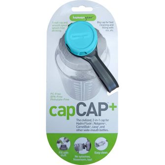 humangear capCAP+ Palackkupak 5,3 cm átmérőjű palackhoz világoskék színben