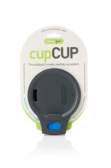 humangear CupCUP Túrakupa 2in1 integrált extra pohárral és fedéllel szénkék színben