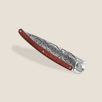 Deejo összecsukható kés Tattoo Mirror coralwood Pacific