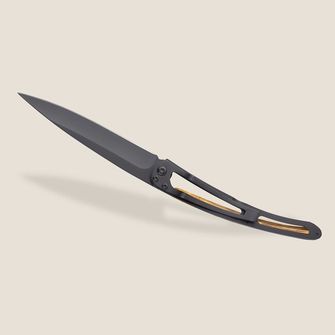 Deejo összecsukható kés Black tattoo olive wood Prime cuts