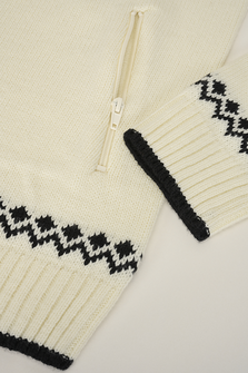 Brandit pulóver norvég cipzárral, fehér színben