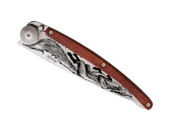 Deejo összecsukható kés Tatto Serration coralwood Fox