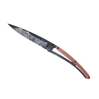 Deejo összecsukható kés Tattoo Black coralwood Pheonix